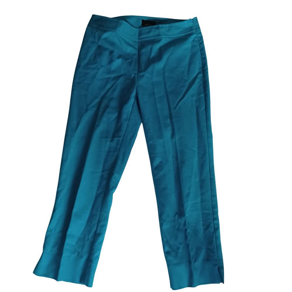 Gallia Moda Womens Turquoise Blue Slim Fit Tailored Trousers Pants Size 2 - Picture 1 of 7